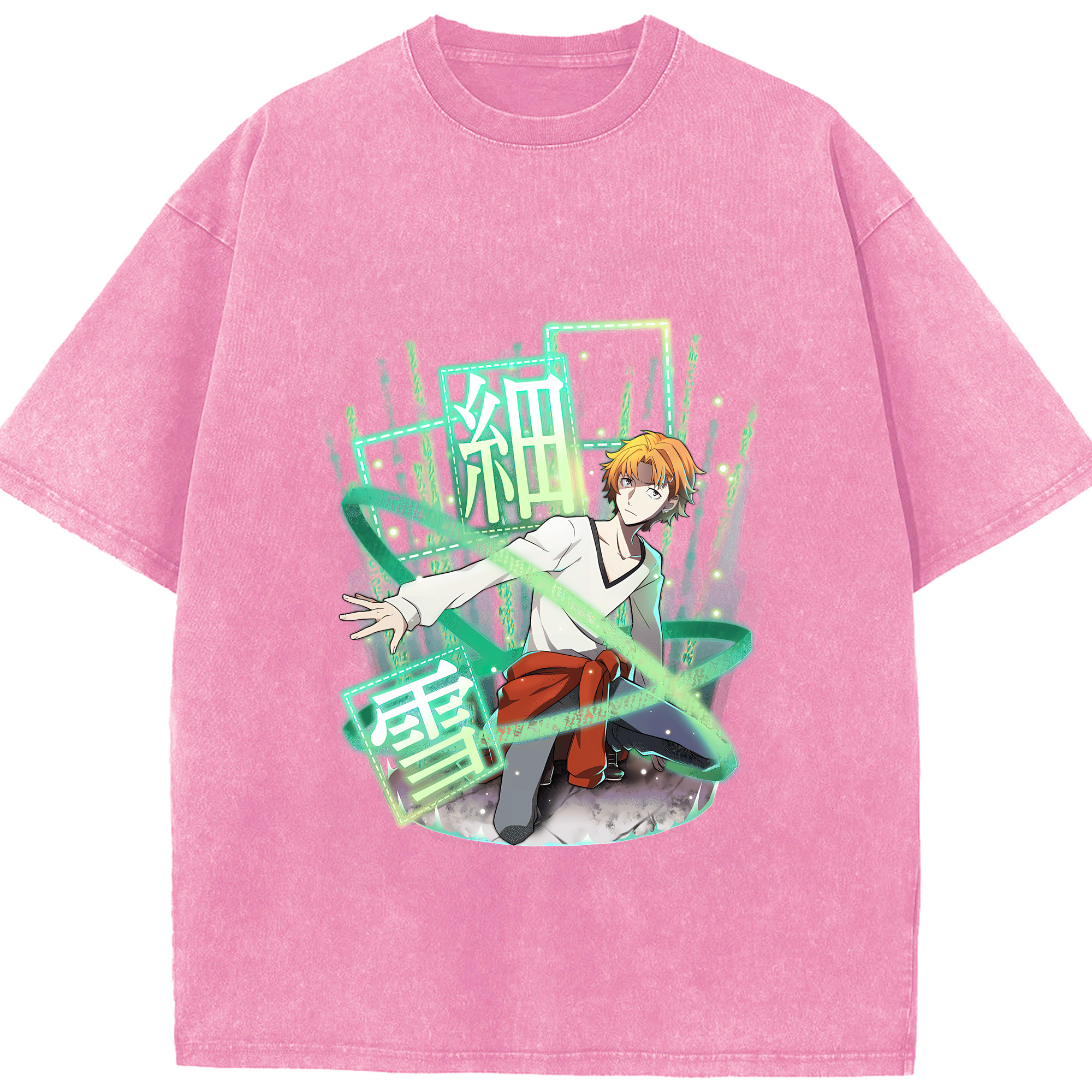 （画像用） 文豪ストレイドッグス Bungo Stray Dogs 綿100% ヴィンテージ風 半袖Tシャツ（フロントプリント）